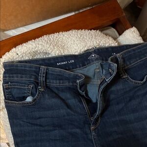 Women's Blue Skinny Leg Jeans St John’s size 14  inseam 35
